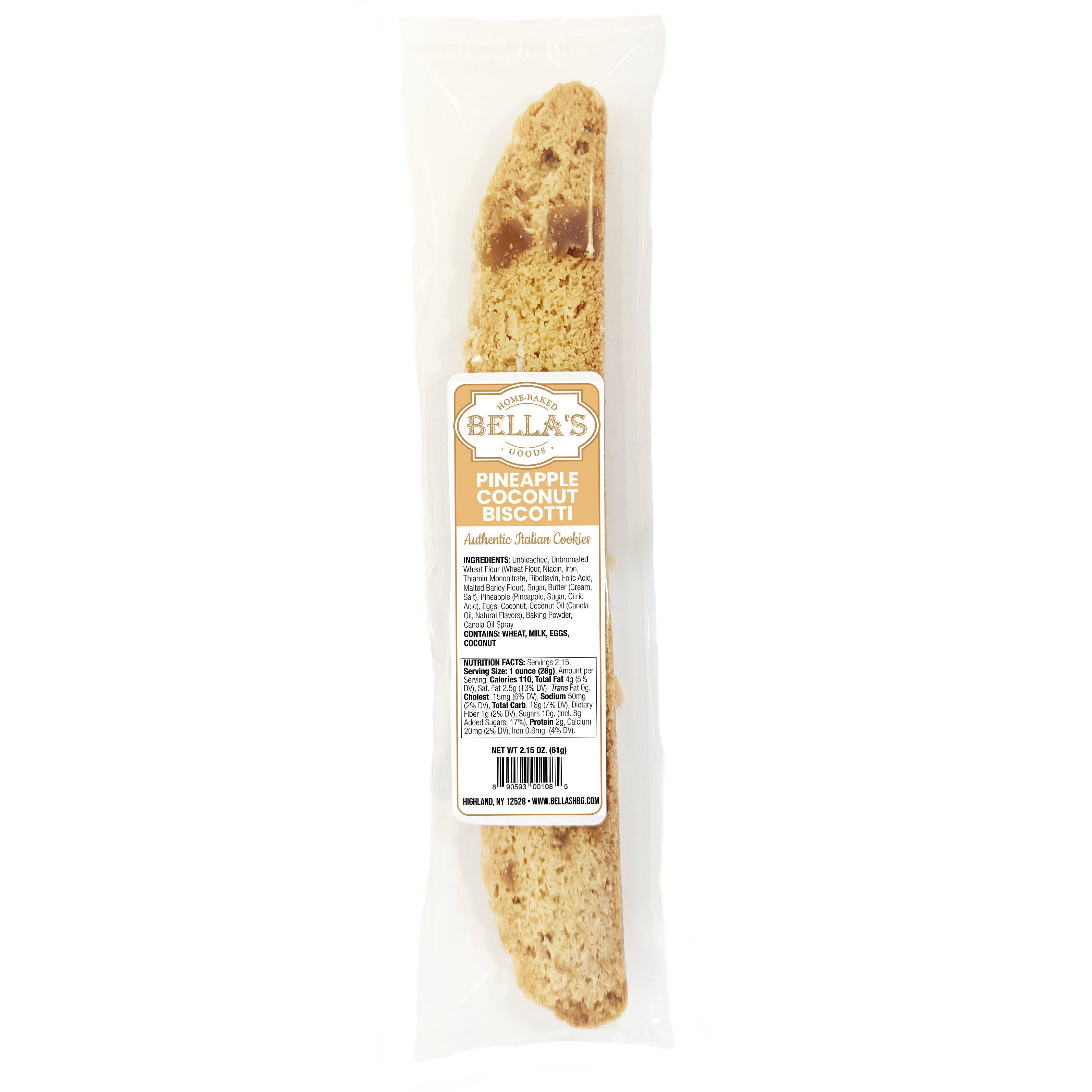 Pineapple Coconut Biscotti (Seasonal)