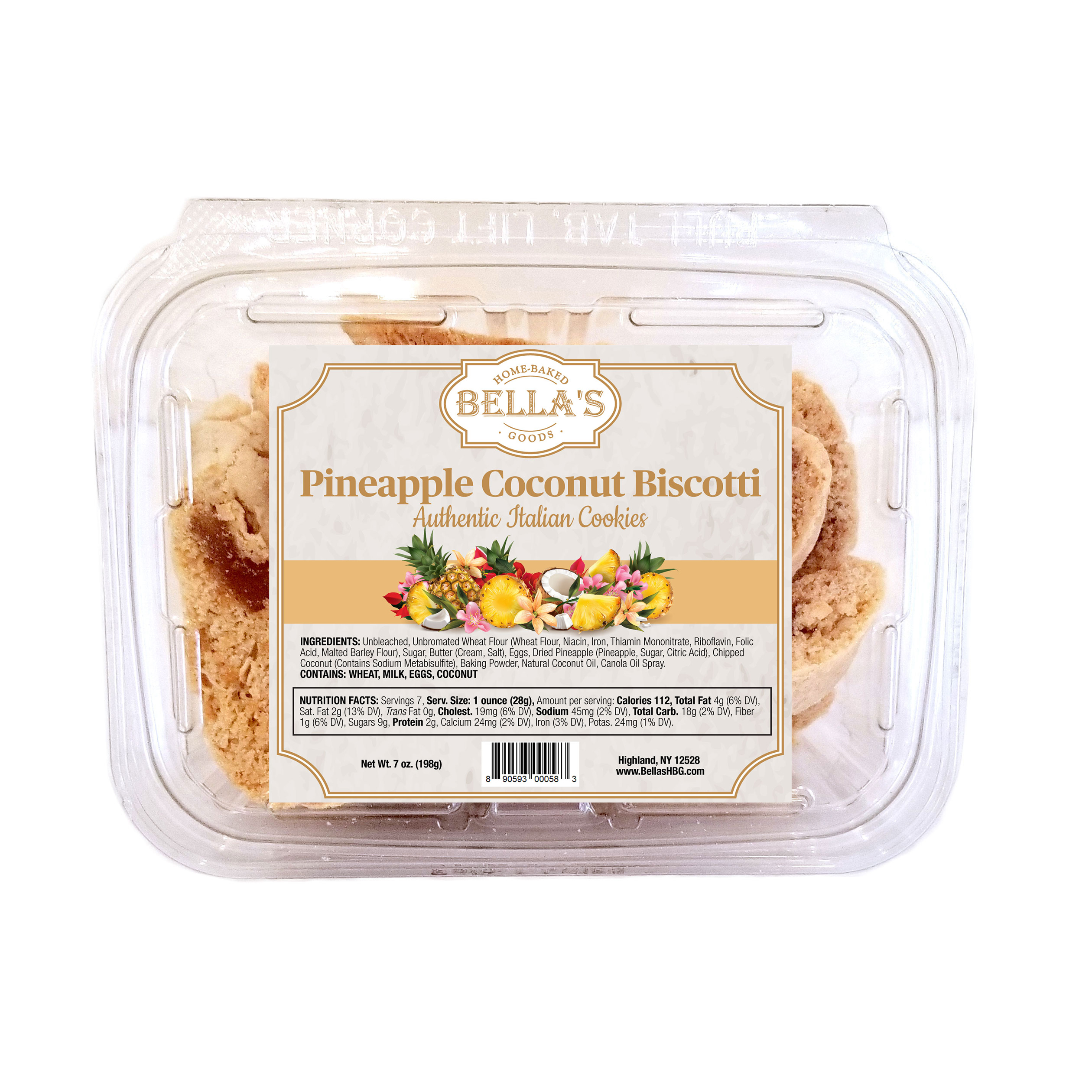 Pineapple Coconut Biscotti (Seasonal)