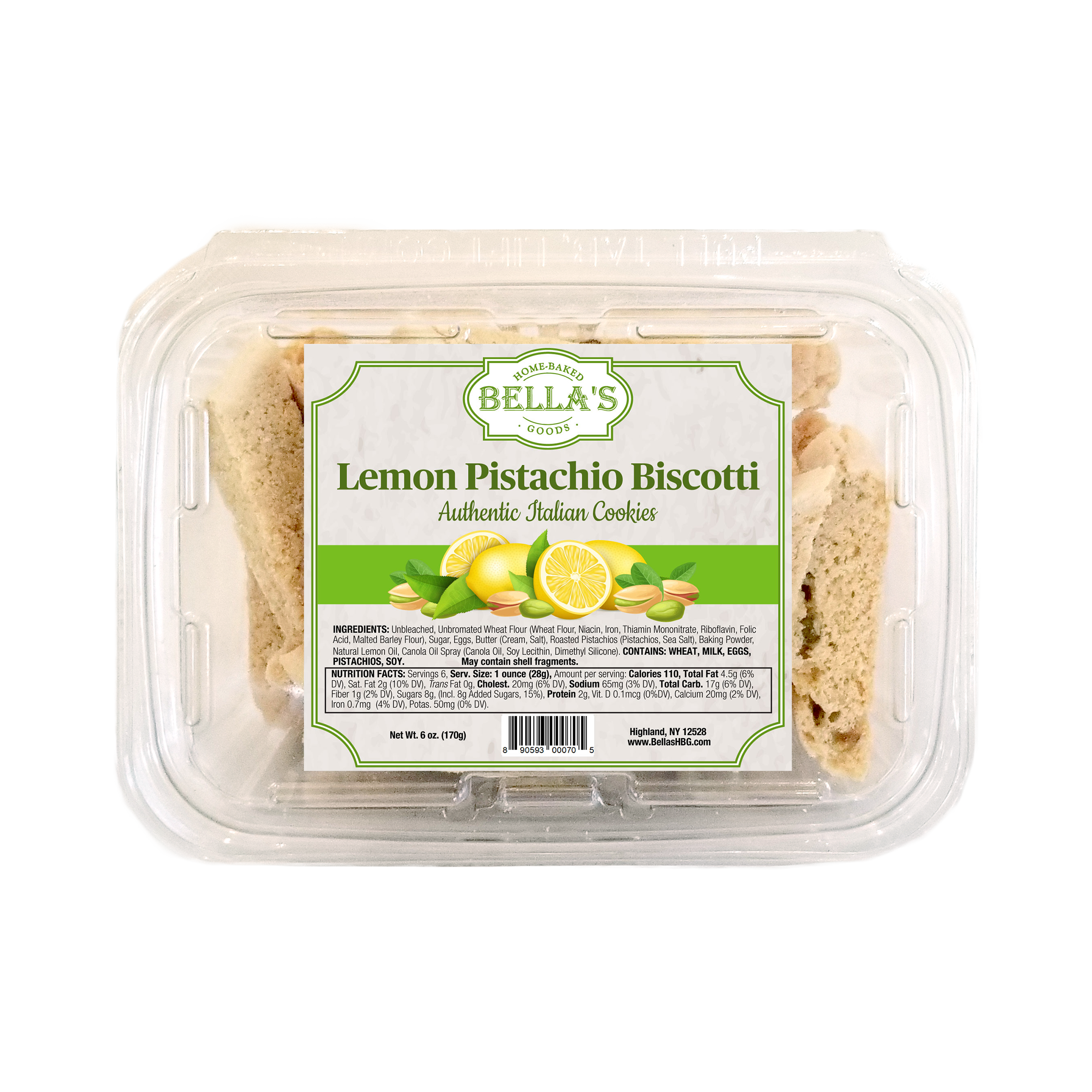 Lemon Pistachio Biscotti