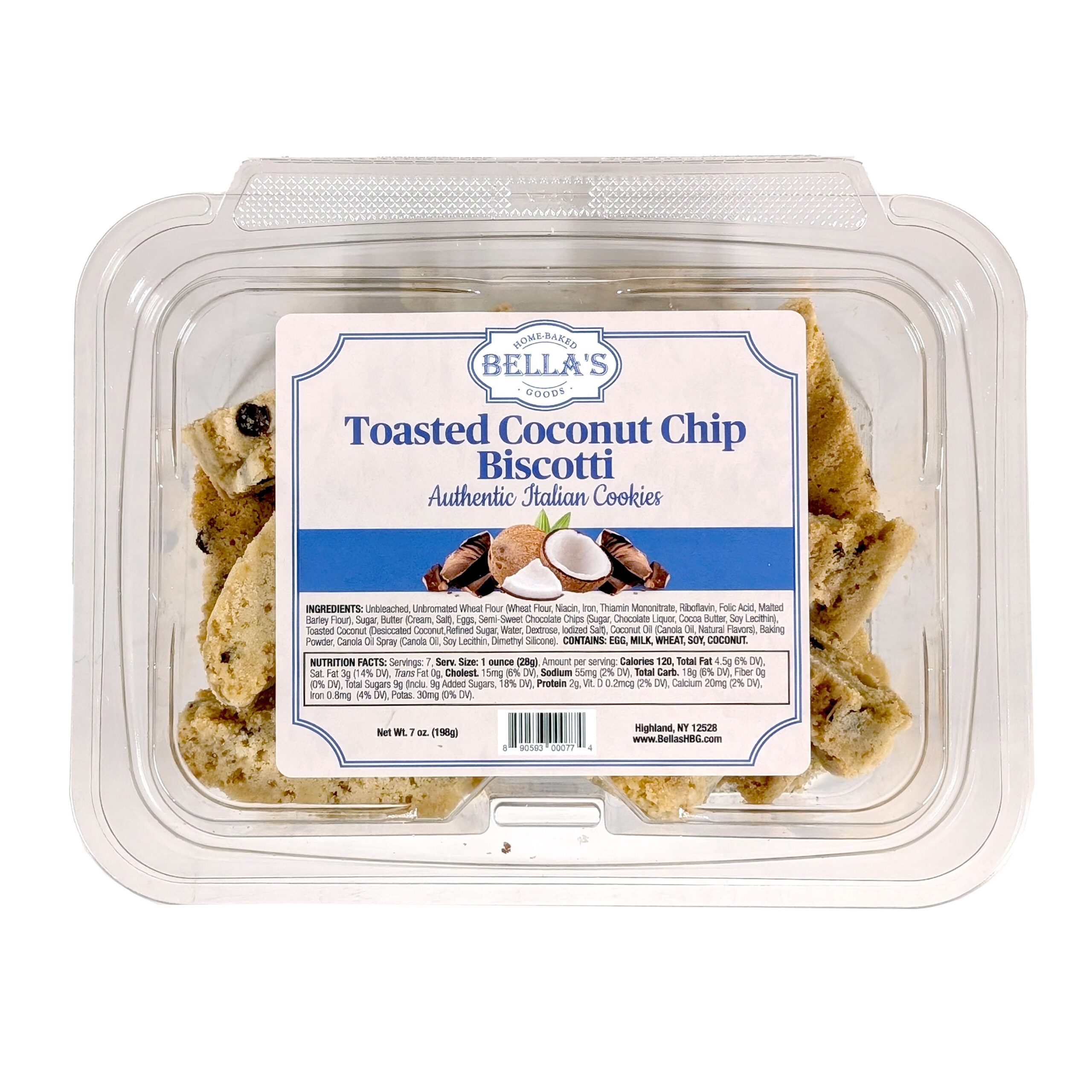 Toasted Coconut Chip Biscotti