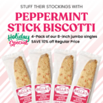 Peppermint Stick Biscotti Singles (4-Pack)